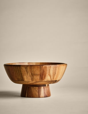 WoodenServingBowl - Natural, Natural