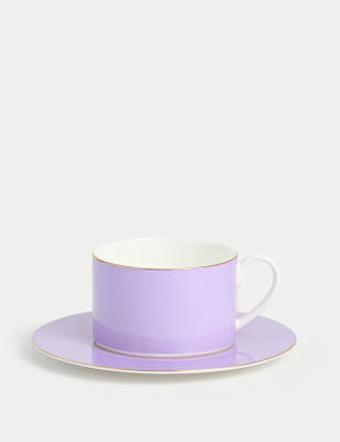 

M&S Collection Bone China Cup & Saucer, Lilac