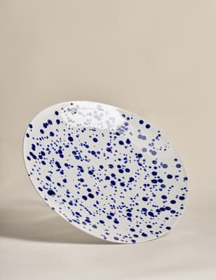 

M&S Collection Paint Splat Platter, Blue Mix