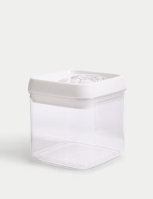 

M&S Collection Almacenamiento cuadrado hermético de 1 l para alimentos - Mezcla De Tonos Blancos, Mezcla De Tonos Blancos