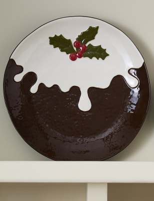 

M&S Collection Christmas Pudding Servierplatte - Braun, Braun