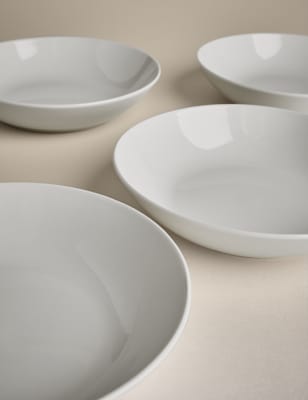 

M&S Collection Set of 4 Everyday Pasta Bowls - White, White