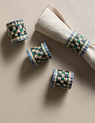 

M&S Collection Set of 4 Boho Napkin Rings, Multi
