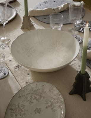

M&S Collection Servierschüssel mit Schneeflocke - Naturfarben, Naturfarben