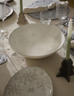 

M&S Collection Snowflake Serving Bowl - Natural, Natural