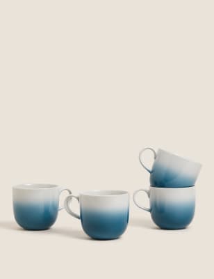 

M&S Collection Set of 4 Tribeca Mugs - Teal, Teal