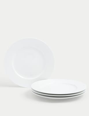 

M&S Collection Set of 4 Maxim Dinner Plates - White, White