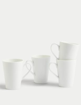 

M&S Collection Set of 4 Maxim Latte Mugs - White, White