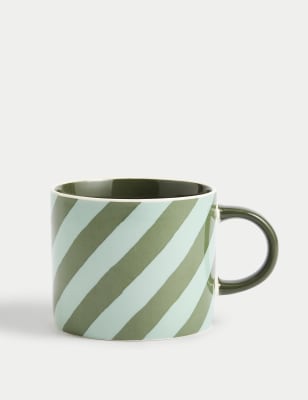 

M&S Collection Striped Mug - Green, Green