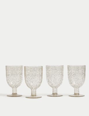 

M&S Collection 4er-Set Picknick-Weingläser „Global Artisan“ - Beige, Beige