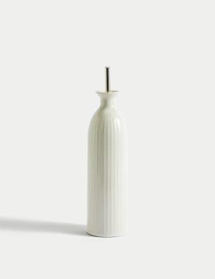 

M&S Collection Ribbed Oil & Vinegar Pourer - Cream C, Cream C