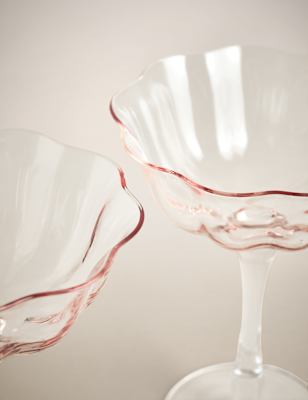 

M&S Collection Juego de 2 copas Fleur Ombré - Melocotón, Melocotón