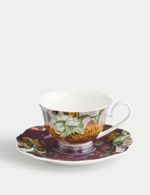 

M&S X National Gallery Floral Cup & Saucer - Multi, Multi