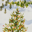 Oval Winter Wishes Christmas Platter, MULTI, swatch