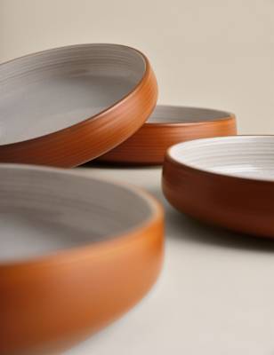 

M&S Collection Set of 4 Michigan Pasta Bowls, Orange