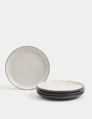 

M&S Collection Set of 4 Michigan Side Plates - Grey, Grey