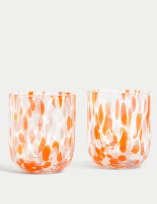 

M&S Collection Set of 2 Speckled Tumblers - Pink, Pink