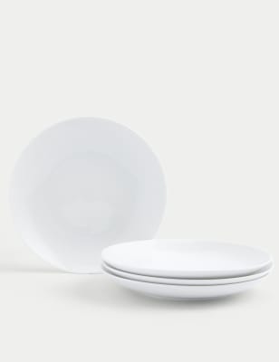 

M&S Collection Set of 4 Maxim Coupe Side Plates - White, White