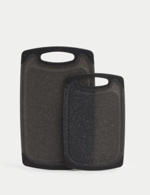 

M&S Collection Set of 2 Non Slip Chopping Boards, Granite