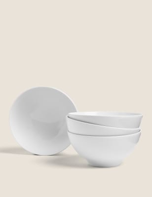 M&S Set of 4 Maxim Cereal Bowls - White, White