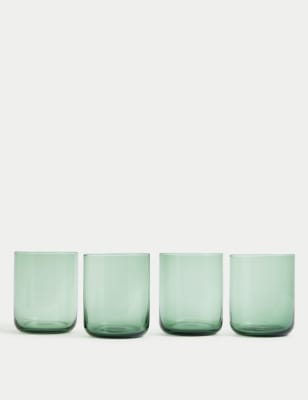 

M&S Collection Set of 4 Tribeca Tumblers - Green, Green