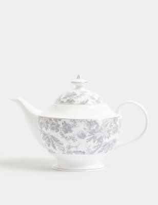 

M&S Collection The Collection Floral Teapot - Grey, Grey