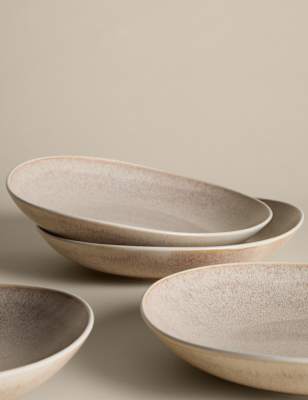 

M&S Collection Set of 4 Argo Pasta Bowls, Taupe
