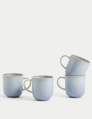 

M&S Collection Set of 4 Argo Mugs - Blue, Blue