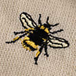 Set of 2 Embroidered Bee Cotton Placemats, NATURAL, swatch