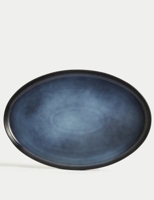 

M&S Collection Amberley Reactive Platter - Navy, Navy