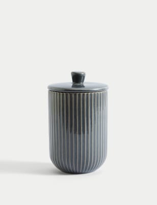 

M&S Collection Medium Ribbed Storage Jar - Taupe, Taupe