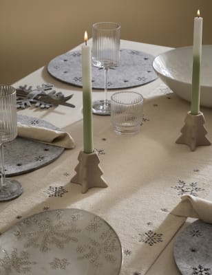 

M&S Collection Snowflake Table Runner - Natural, Natural