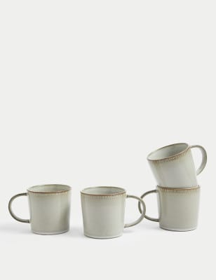 

M&S X Fired Earth Set of 4 Stoneware Mugs - Natural, Natural