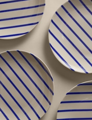 

M&S Collection Striped Dinner Plate, Yellow