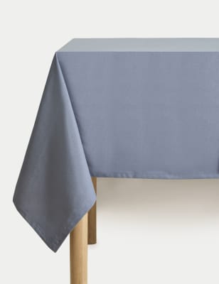 

M&S Collection Pure Cotton Tablecloth - Blue, Blue