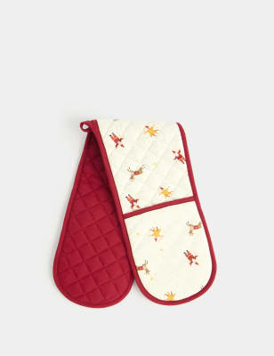 

M&S Collection Festive Double Oven Glove - Multi, Multi