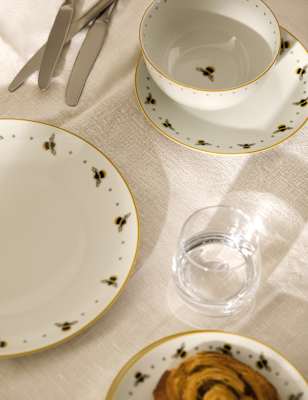 

M&S Collection 12 Piece Bee Dinner Set - Yellow, Yellow