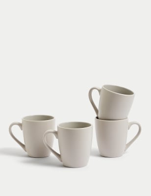 

M&S Collection Set of 4 Everyday Stoneware Mugs - Natural, Natural