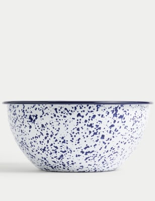 

Enamel 24cm Large Mixing Bowl - Blue Mix, Blue Mix