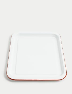 

M&S Collection Enamel Oven Tray - White Mix, White Mix