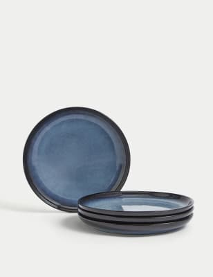 

M&S Collection Set of 4 Amberley Reactive Side Plates - Navy, Navy