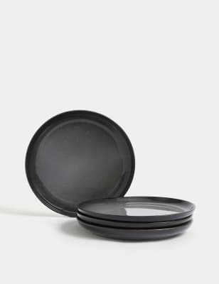 

M&S Collection 4er-Set Beilagenteller mit Glasur „Amberley“ - Grau, Grau