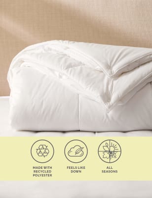 M&S Soft As Down 13.5 Tog All Seasons Duvet - 5FT - White, White