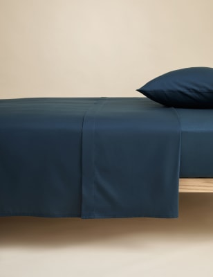 

M&S Collection Cotton Rich Flat Sheet - Navy, Navy