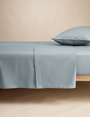 

M&S Collection Cotton Rich Flat Sheet, Denim