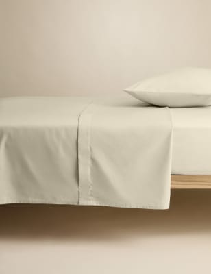 

M&S Collection Cotton Rich Flat Sheet, Light Cream