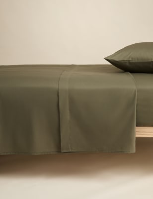 

M&S Collection Cotton Rich Flat Sheet, Khaki