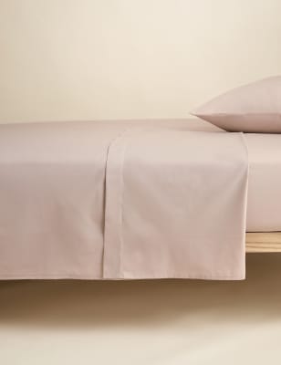 

M&S Collection Cotton Rich Flat Sheet, Mink