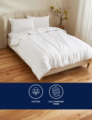 M&S Ultimate Comfort Pure Cotton 10.5 Tog Duvet - SGL - White, White