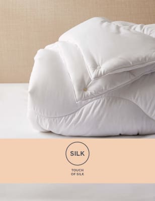 M&S Collection Touch of Silk 10.5 Tog Duvet - 6FT - White, White